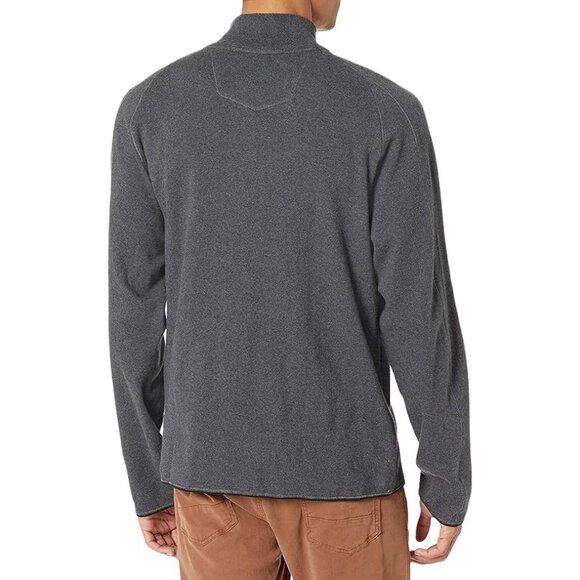 Robert Graham Mens Skull Rose Logo Half Zip Pullover Size Small in Charcoal - Picture 2 of 5